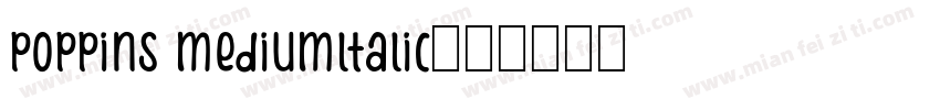 poppins mediumltalic字体转换